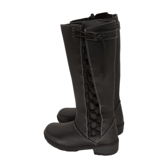 Milwaukee Leather Black MBL9370 Womens Leather 17-In Lace Side Boots, Size 7.5 - Picture 4 of 6